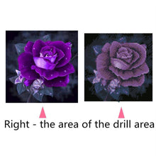Lade das Bild in den Galerie-Viewer, Lila rose - voller quadratischer Diamant - 25x25cm
