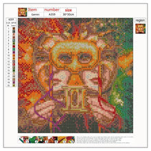 Lade das Bild in den Galerie-Viewer, Zwillinge - voller runder Diamant - 30x30cm