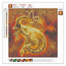 Lade das Bild in den Galerie-Viewer, Capricornus - voller runder Diamant - 30x30cm