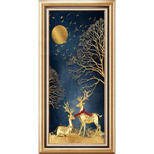 Lade das Bild in den Galerie-Viewer, Gold Hirsch - volle Runde Diamant-Malerei - 85x45cm