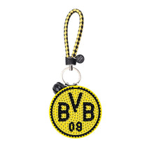 Lade das Bild in den Galerie-Viewer, 1pcs Fußball Borussia Dortmund doppelseitig DIY Bastel Schlüsselanhänger
