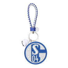 Lade das Bild in den Galerie-Viewer, 1pcs Fußball Schalke 04 doppelseitig  DIY Bastel Schlüsselanhänger
