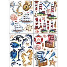 Lade das Bild in den Galerie-Viewer, 4pcs 5D DIY Diamond Painting Aufkleber