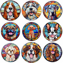 Lade das Bild in den Galerie-Viewer, Buntglas Dog-Full Round Diamond Painting-30x30cm