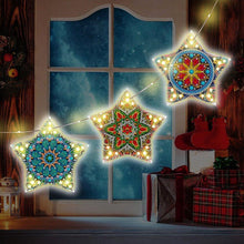 Lade das Bild in den Galerie-Viewer, 3pcs / set Diamant Malerei Weihnachtsbaum führte hängende Lichter