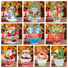 Lade das Bild in den Galerie-Viewer, DIY Weihnachtsschmuck aus Holz mit Kristall- und Diamantmalerei