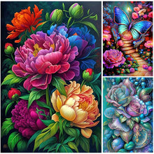 Lade das Bild in den Galerie-Viewer, Flower-Full Round Diamond Painting-40x60cm-Large Size