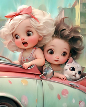 Lade das Bild in den Galerie-Viewer, Life of Pets Girl-Voll Round/Square Diamond Painting-30x40cm/40x50cm/50x70cm