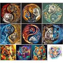 Lade das Bild in den Galerie-Viewer, Tai Chi Tiger-Full Round Diamond Painting-40x40cm