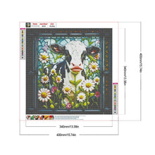 Lade das Bild in den Galerie-Viewer, Kuh-volles rundes Diamantgemälde – 40 x 40 cm