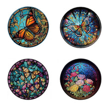 Lade das Bild in den Galerie-Viewer, Buntglas-Schmetterling-Teil-Special Diamond Painting-30x30cm