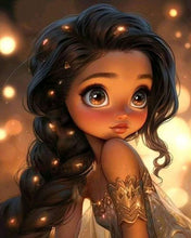 Lade das Bild in den Galerie-Viewer, Afroamerikanisches Mädchen-Voll Round/Square Diamond Painting-30x40cm/40x50cm/50x70cm