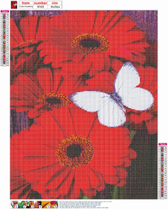 Schmetterlingsblume - Voller runder Diamantmalerei (40 * 50 cm)