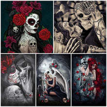 Lade das Bild in den Galerie-Viewer, Wolkekunst Diamantmalerei - Vollbohrer -Schädel