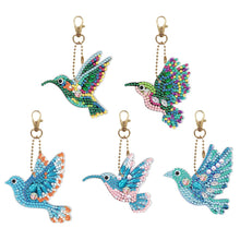 Lade das Bild in den Galerie-Viewer, 5 stücke Diamant Malerei Schlüsselanhänger Kits DIY Schlüsselanhänger Tasche Anhänger Kits