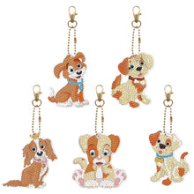 Lade das Bild in den Galerie-Viewer, 5 stücke Diamant Malerei Schlüsselanhänger Kits DIY Schlüsselanhänger Tasche Anhänger Kits