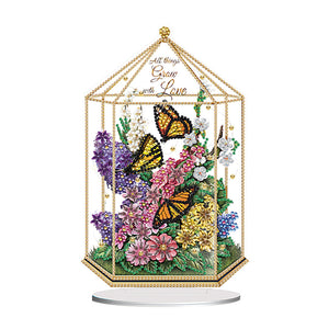 Blumenadler-Kolibri  einseitig gebohrt  Acryl-Diamant-Desktop-Ornament