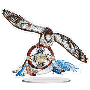 Blumenadler-Kolibri  einseitig gebohrt  Acryl-Diamant-Desktop-Ornament