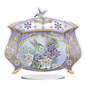 Blumenadler-Kolibri  einseitig gebohrt  Acryl-Diamant-Desktop-Ornament