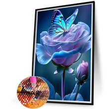 Lade das Bild in den Galerie-Viewer, Rose Schmetterling-Voll Round Diamond Painting-45x60cm
