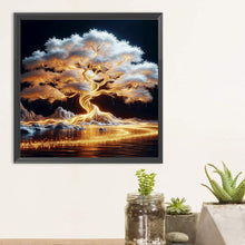 Lade das Bild in den Galerie-Viewer, Goldener Baum-Voll Diamond Painting-40x40cm
