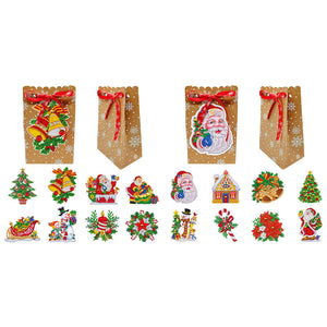 8Pcs/Set Weihnachts-Diamantenmalerei Geschenktüten