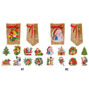 8Pcs/Set Weihnachts-Diamantenmalerei Geschenktüten