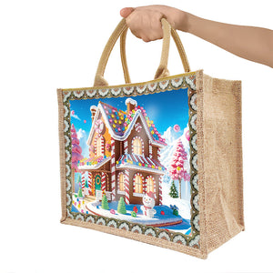 Weihnachts-Diamant Malerei Tote Bag (Upgraded Waterproof)