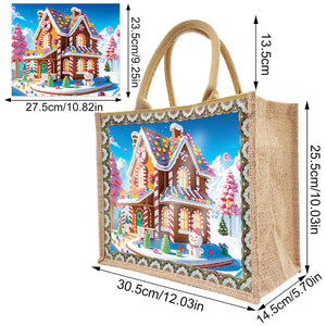 Weihnachts-Diamant Malerei Tote Bag (Upgraded Waterproof)