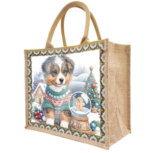 Weihnachts-Diamant Malerei Tote Bag (Upgraded Waterproof)