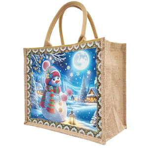 Weihnachts-Diamant Malerei Tote Bag (Upgraded Waterproof)