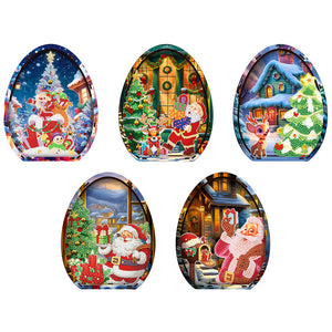 Weihnachten-Dreidimensionale Kombinationsornamente Holzornamente