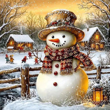 Lade das Bild in den Galerie-Viewer, Schneemann-Full Round Diamond Painting-30x30cm
