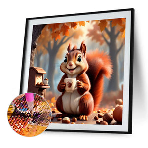 Eichhörnchen-voll Round Diamond Painting-30x30cm