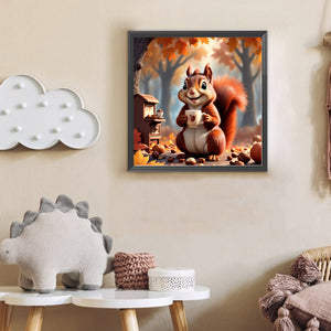 Eichhörnchen-voll Round Diamond Painting-30x30cm