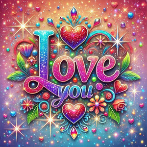 Love-Voll Round Diamond Painting-30x30cm