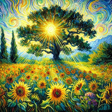 Lade das Bild in den Galerie-Viewer, Lavender Field-Voll Round Diamond Painting-40x40cm
