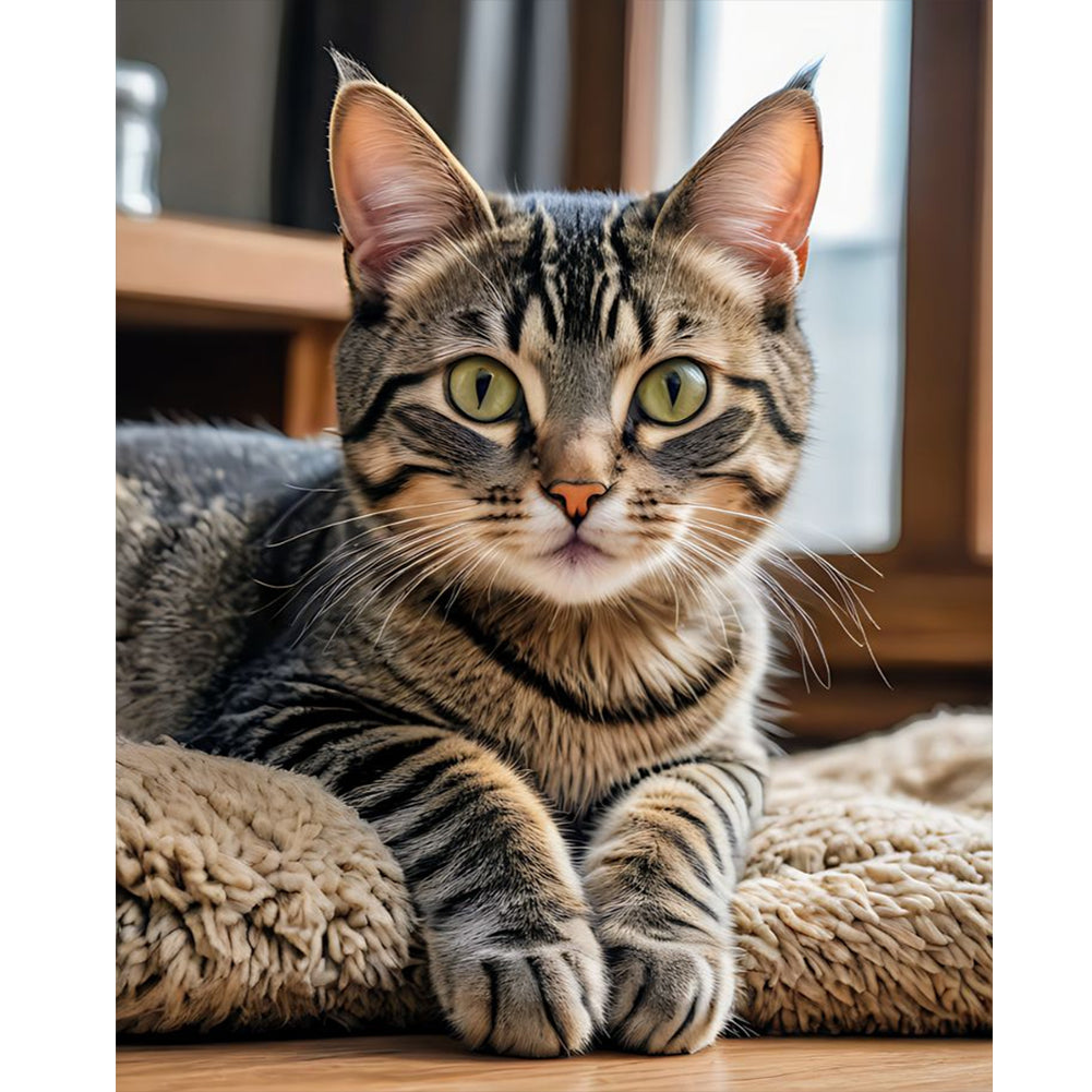 Katze-Voll Round Diamond Painting-40x50cm