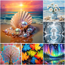 Lade das Bild in den Galerie-Viewer, Strand-Voll Round Diamond Painting-30x30cm
