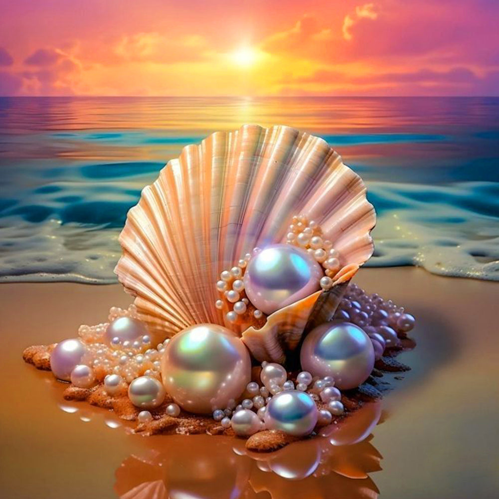 Strand-Voll Round Diamond Painting-30x30cm