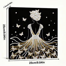 Lade das Bild in den Galerie-Viewer, Elegant – Teilweises Pearl Painting Set mit Rahmen-25x25cm
