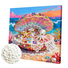 Lade das Bild in den Galerie-Viewer, Partial Pearl Painting mit Rahmen -25*25cm
