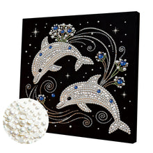 Lade das Bild in den Galerie-Viewer, Partial Pearl Painting mit Rahmen -30x30cm
