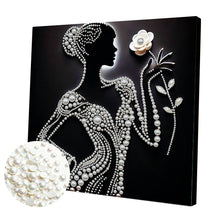 Lade das Bild in den Galerie-Viewer, Partial Pearl Painting mit Rahmen -30x30cm
