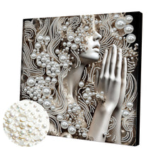 Lade das Bild in den Galerie-Viewer, Partial Pearl Painting mit Rahmen -30x30cm
