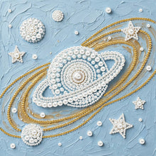 Lade das Bild in den Galerie-Viewer, Partial Pearl Painting mit Rahmen -25x25cm
