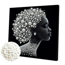 Lade das Bild in den Galerie-Viewer, Partial Pearl Painting mit Rahmen -30x30cm
