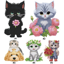 Lade das Bild in den Galerie-Viewer, Katze-2 - Einseitig - Acryl-Diamant-Tischornament
