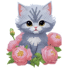 Lade das Bild in den Galerie-Viewer, Katze-2 - Einseitig - Acryl-Diamant-Tischornament
