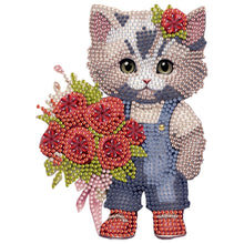 Lade das Bild in den Galerie-Viewer, Katze-2 - Einseitig - Acryl-Diamant-Tischornament

